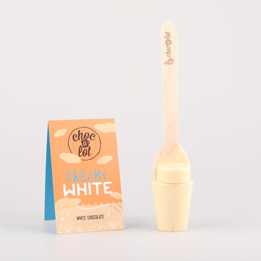 Chocolade spoon Creamy White