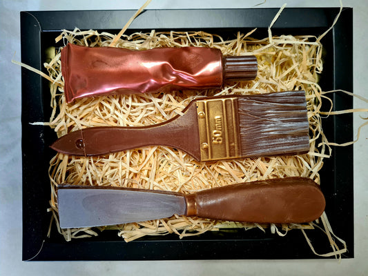 Schilder set van chocolade