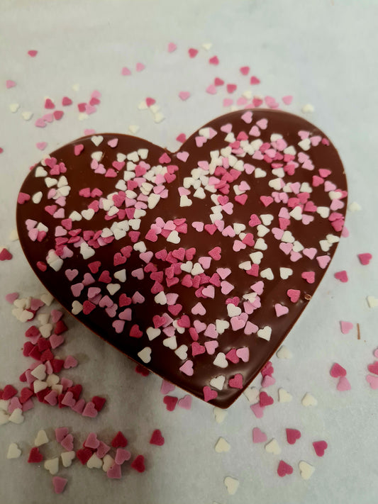 Valentijnshart van chocolade