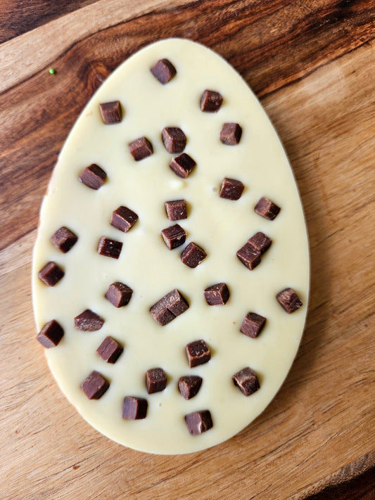 Chocoladereep Paasei wit met brownie