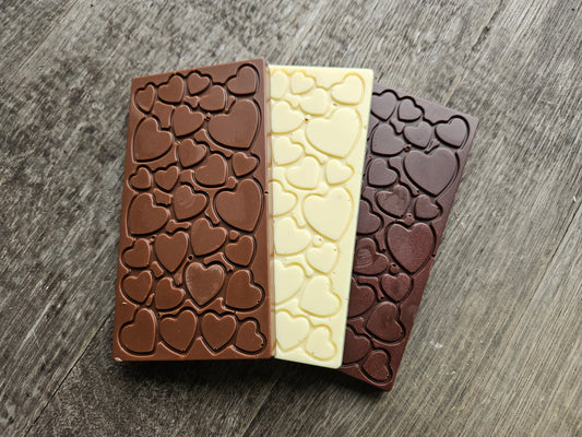 Trio chocoladereep harten