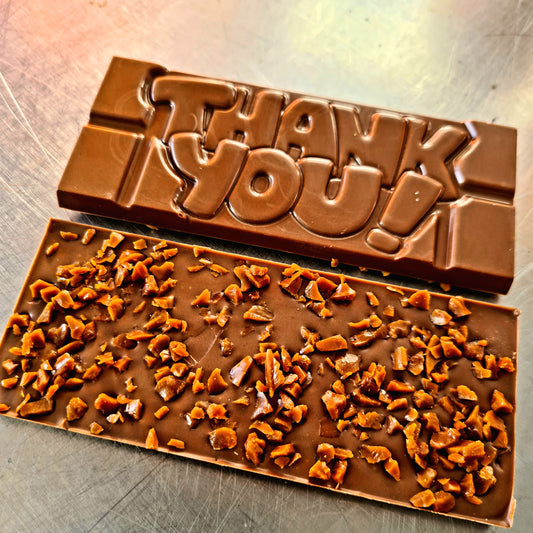 Chocoladereep "Thank You" - gezouten karamel